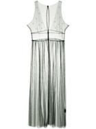 Tu Es Mon Trésor Flower Beads Sleeveless Dress - Black