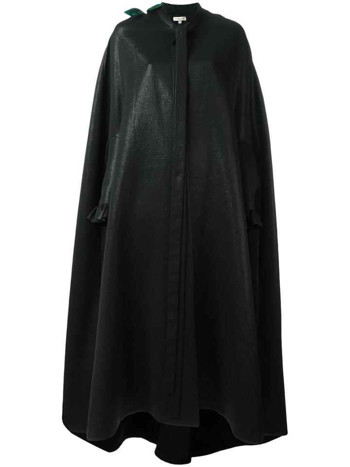 Natasha Zinko Long Oversized Coat, Women's, Size: 36, Black, Cotton/polyester/polyamide