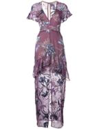 For Love And Lemons Orchid V-neck Dress - Pink & Purple