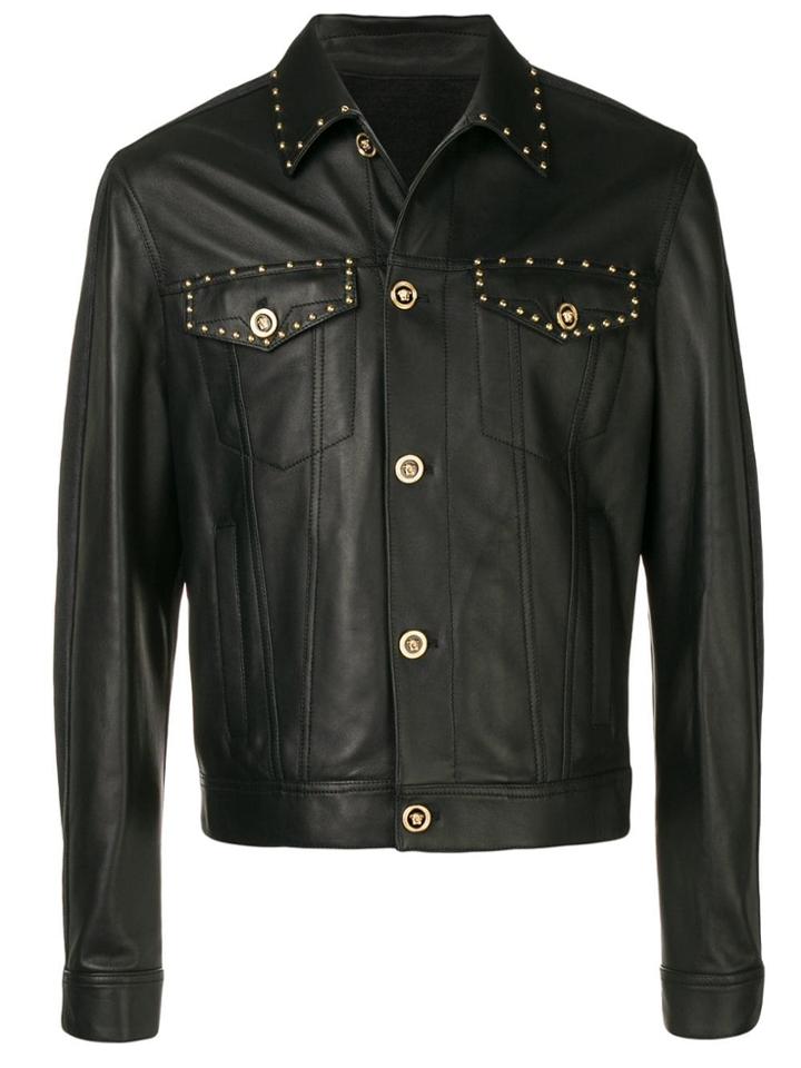Versace Studded Detail Jacket - Black