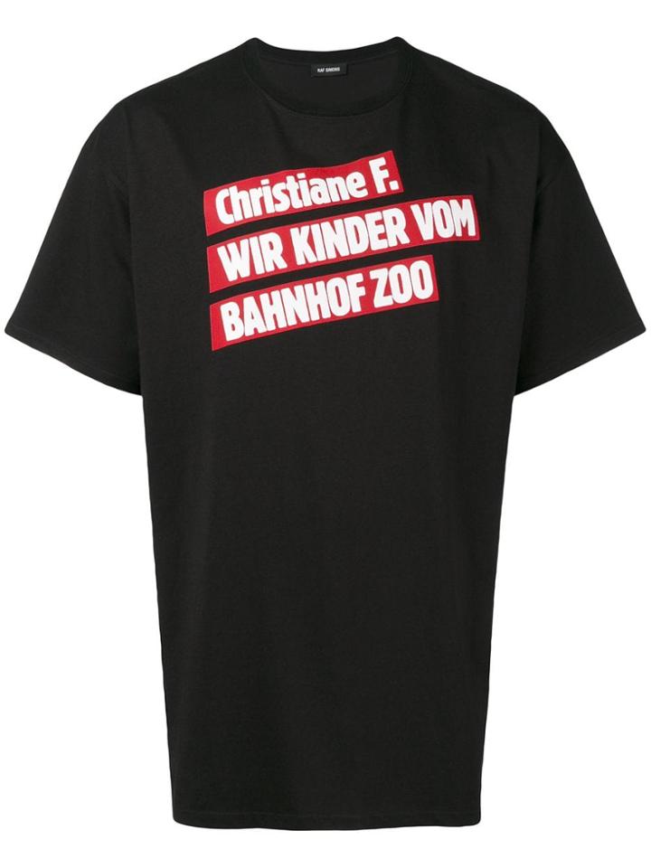 Raf Simons Slogan Short-sleeve T-shirt - Black