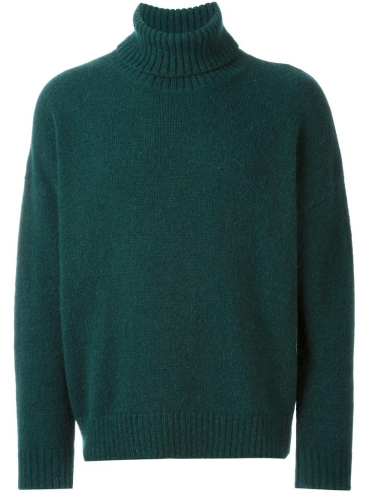 Ami Alexandre Mattiussi Oversized Turtleneck Sweater - Green