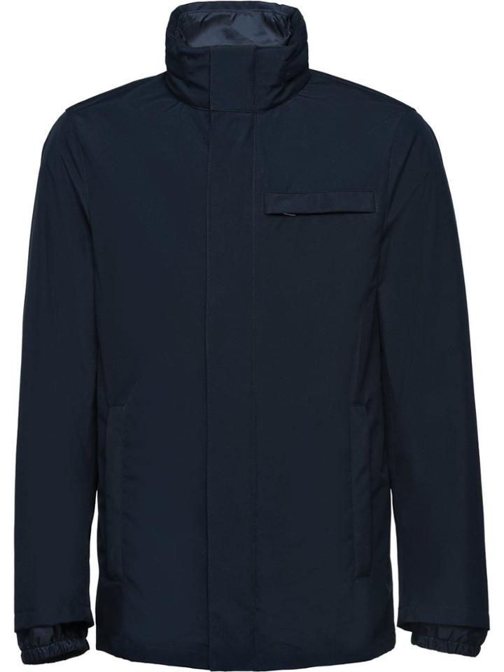 Prada Technical Poplin Jacket With Removable Lining - Blue