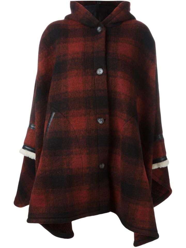 Mm6 Maison Margiela Plaid Cape Coat