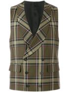 Gabriele Pasini Checked Waistcoat - Green