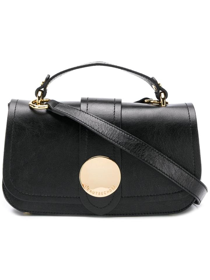 L'autre Chose Foldover Top Mini Bag - Black