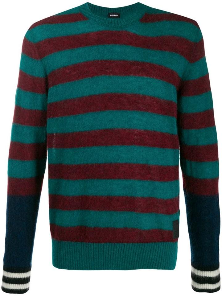Diesel Striped Pullover - Green
