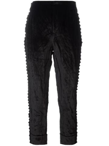 A.f.vandevorst 'parent' Cropped Trousers, Women's, Size: 42, Black, Cotton/viscose/metallic Fibre