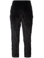 A.f.vandevorst 'parent' Cropped Trousers, Women's, Size: 42, Black, Cotton/viscose/metallic Fibre