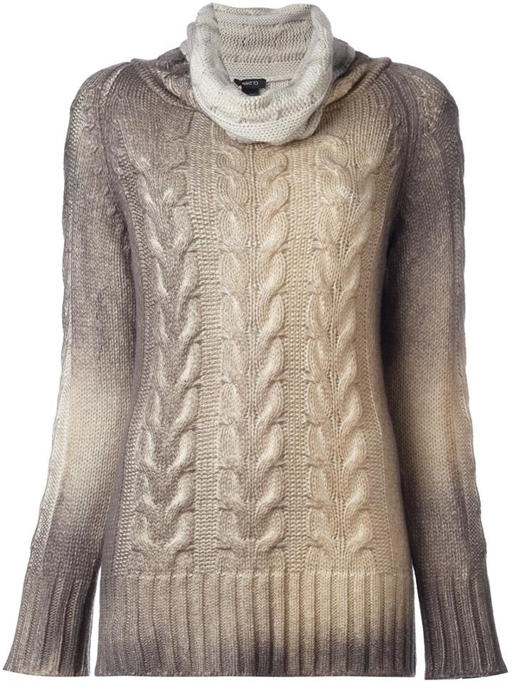 Avant Toi Cable Knit Jumper, Women's, Size: Medium, Nude/neutrals, Cashmere