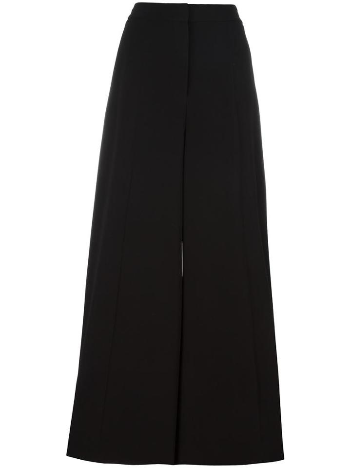 Stella Mccartney Wide Leg A-line Trousers, Women's, Size: 42, Black, Viscose/acetate/spandex/elastane