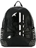 Philipp Plein Skull Studded Backpack, Black, Calf Leather/metal Other