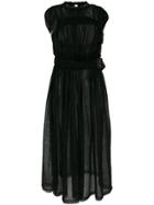 Comme Des Garçons Noir Kei Ninomiya Sheer Gathered Dress - Black