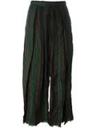 Lost And Found Accordion Pleat Cropped Trousers