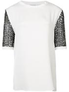 Vionnet - Contrast Sleeve Blouse - Women - Spandex/elastane/viscose - 40, White, Spandex/elastane/viscose