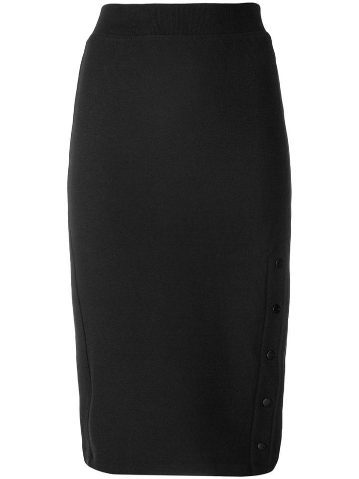 Champion Logo Embroidered Pencil Skirt - Black