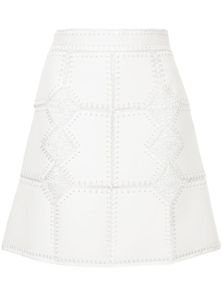 Loveless Embroidered Detail Skirt - White