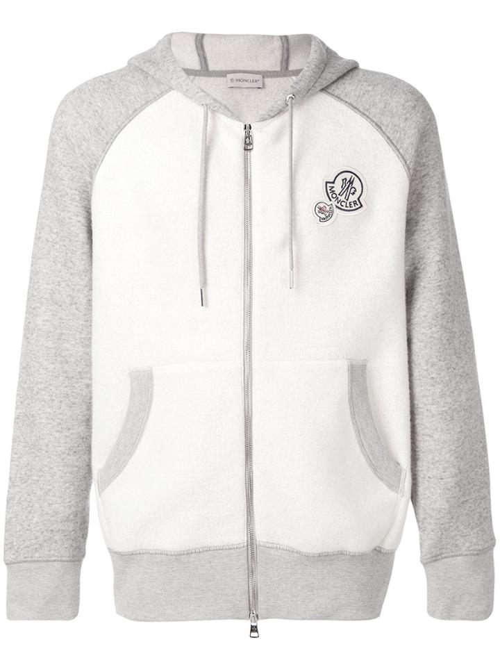 Moncler Hooded Zipped Bomber Jacket - Grey