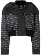 Versus Monogram Cropped Puffer Jacket - Black