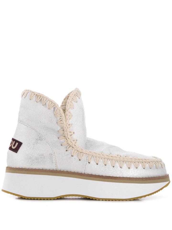 Mou Running Eskimo Boots - Silver