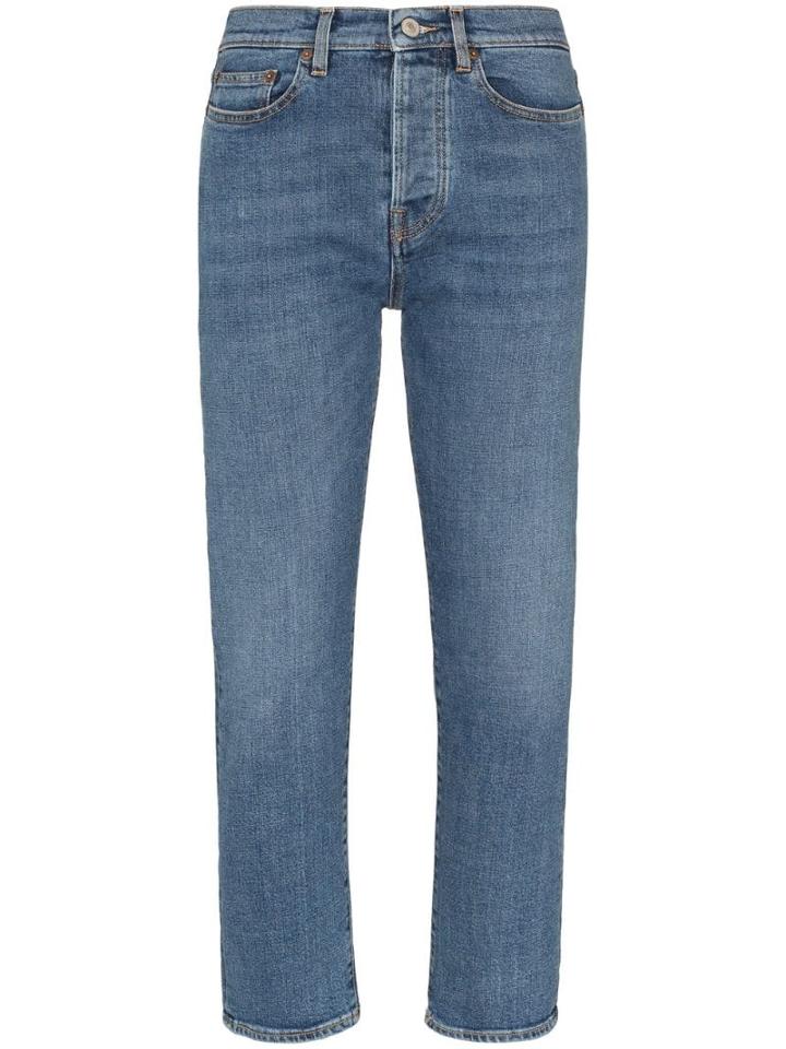 Jeanerica Cropped Straight-leg Jeans - Blue