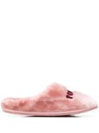 Tommy Hilfiger Embroidered Logo Slippers - Pink