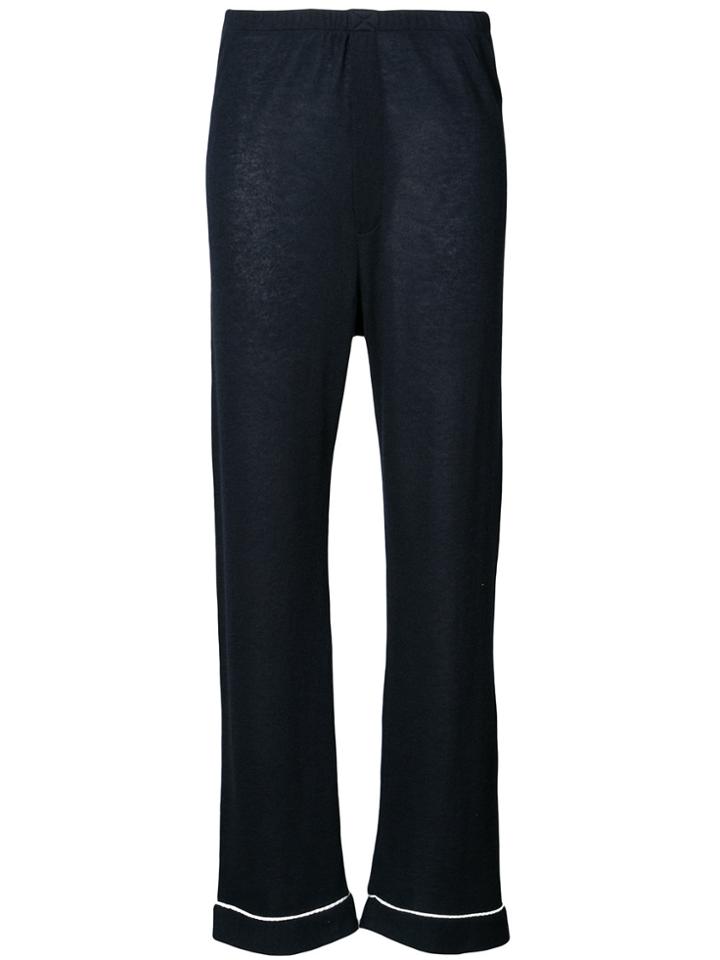 The Elder Statesman Loose Fit Pyjama-style Trousers - Blue