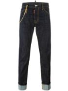 Dsquared2 Cool Guy Chain Trim Jeans, Men's, Size: 48, Blue, Cotton/polyester