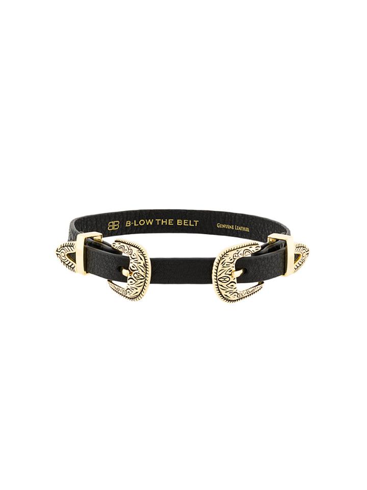 B-low The Belt Double Buckle Choker - Black
