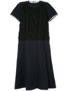 Comme Des Garçons Vintage Knitted Panel Dress - Blue