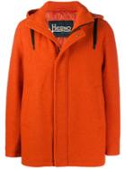 Herno Virgin Wool Hooded Jacket - Orange