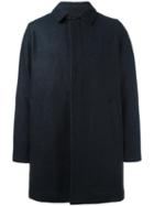 Maison Kitsuné Single Breasted Coat, Men's, Size: Medium, Blue, Wool/polyamide/cotton/polyester