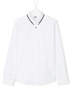 Karl Lagerfeld Kids Contrast Collar Shirt - White