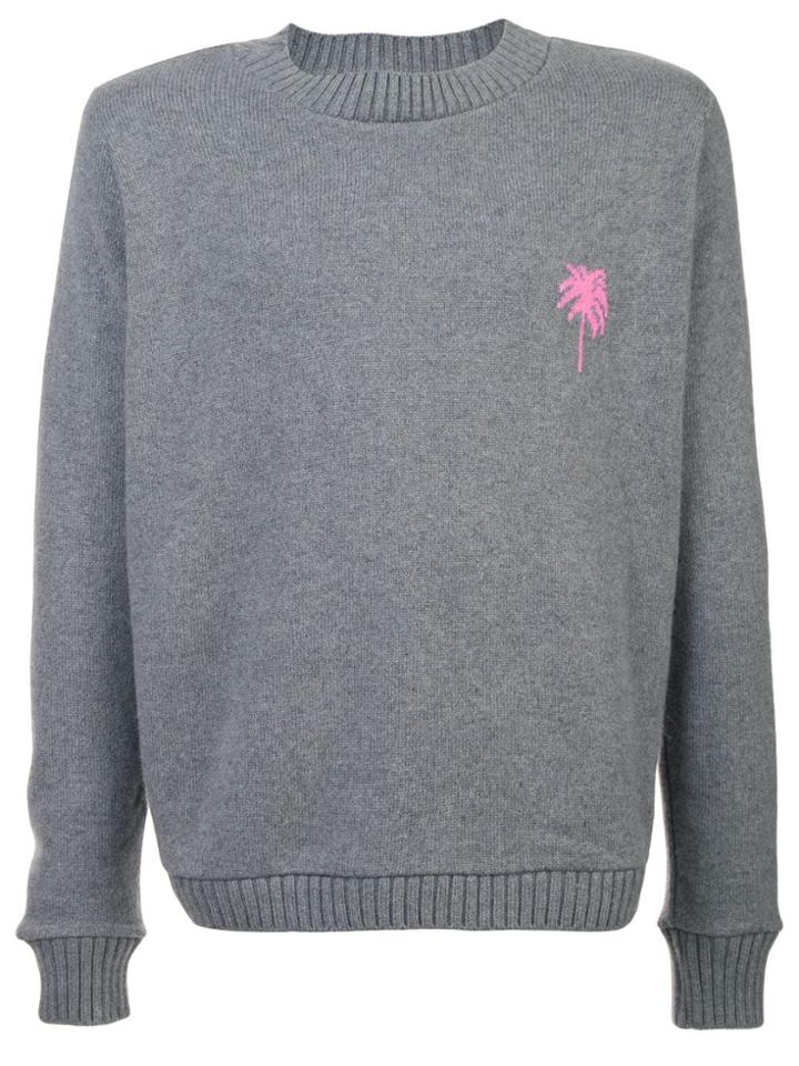 The Elder Statesman Palm Sweater - Grey