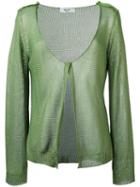 Blugirl Knitted Cardigan, Women's, Size: 46, Green, Cotton