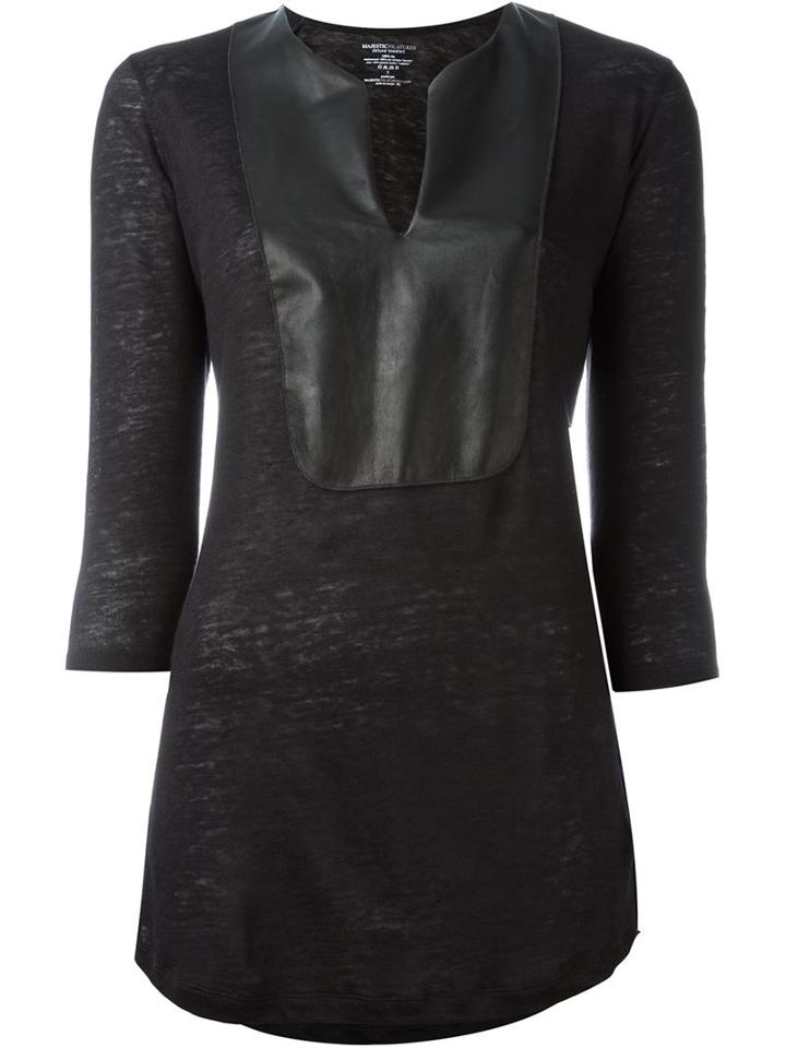 Majestic Filatures Split Neck Top
