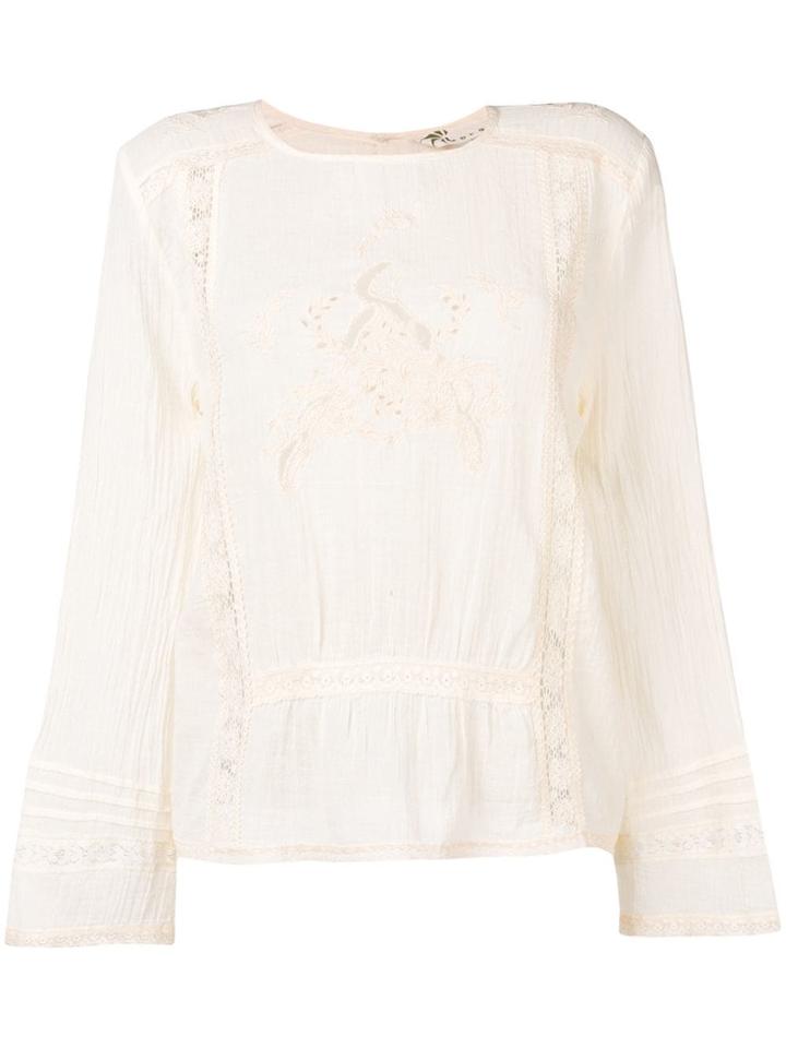Local Lace Trimmed Blouse - Neutrals
