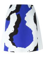 Kenzo Curvy Lines Skirt, Women's, Size: 42, Blue, Viscose/polyester