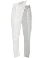 Lost & Found Ria Dunn Striped Cropped Trousers - White