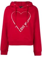 Love Moschino Heart Logo Hoodie - Red