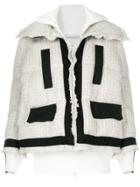 Sacai Boucle Layered Jacket - White