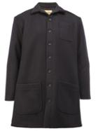 Christopher Nemeth Patch Pockets Mid Coat, Men's, Size: Large, Blue, Nylon/wool