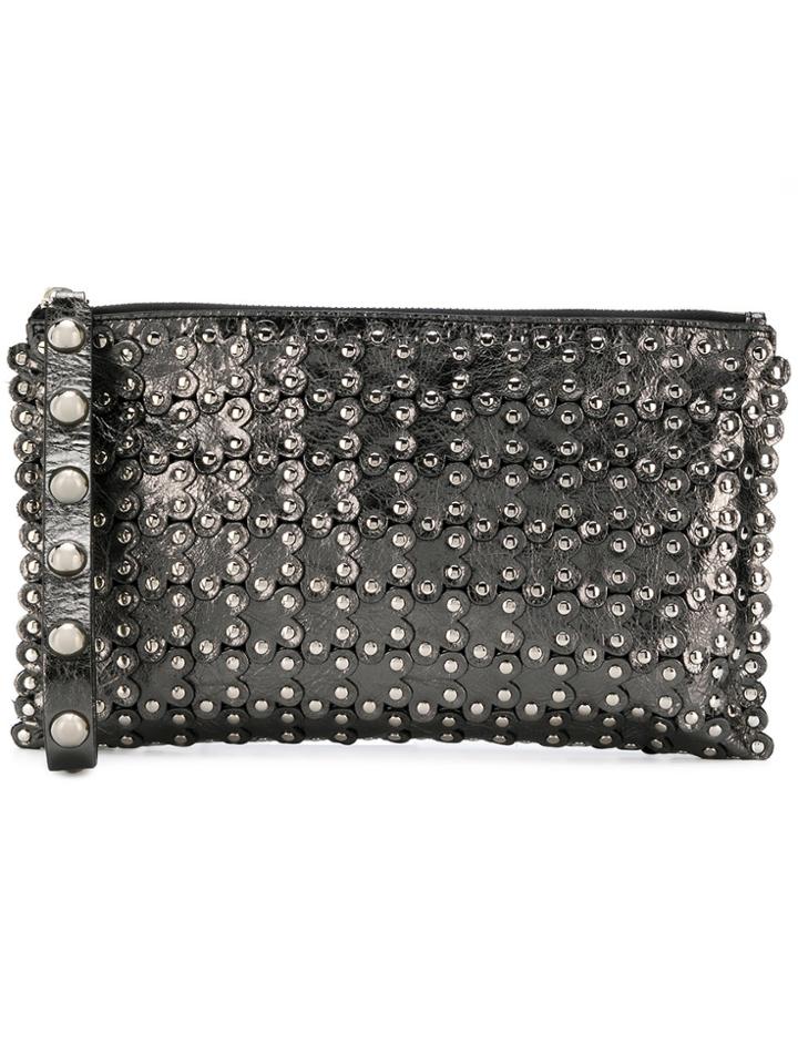 Red Valentino Flower Puzzle Clutch Bag - Metallic