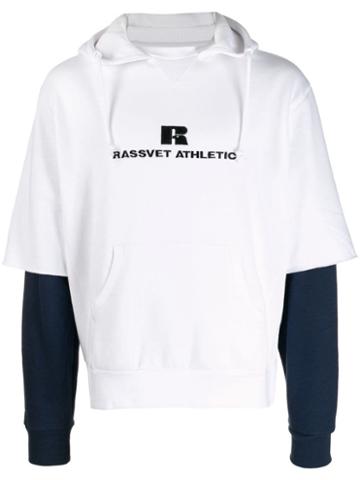 Rassvet X Russel Athletic Layered Hooded Sweatshirt - White