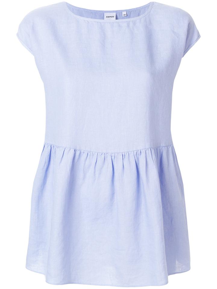Aspesi Flared Blouse - Blue