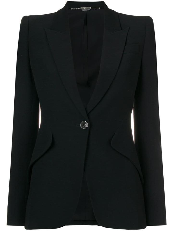 Alexander Mcqueen Structured Blazer - Black