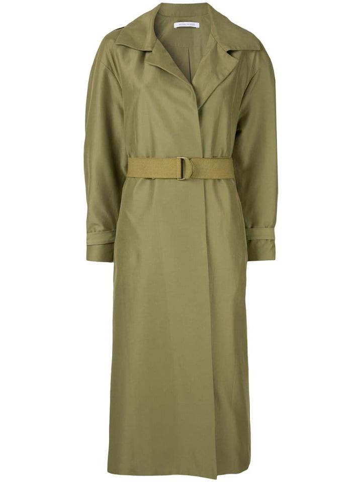 Rachel Gilbert Jorja Belted Trench Coat - Green