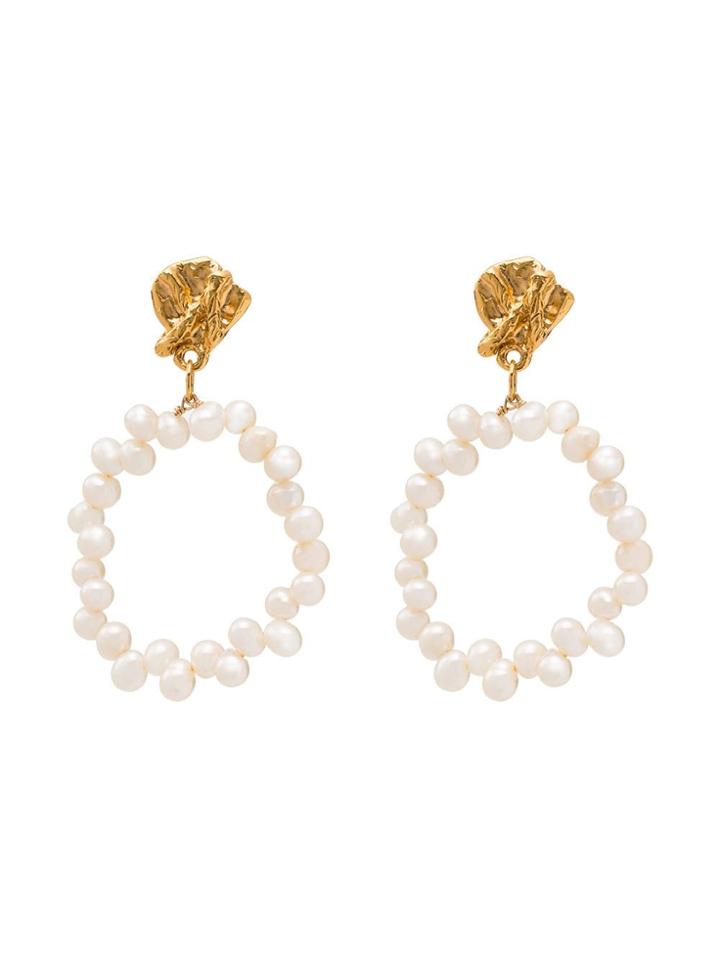 Alighieri Apollo's Story Pearl Earrings - White