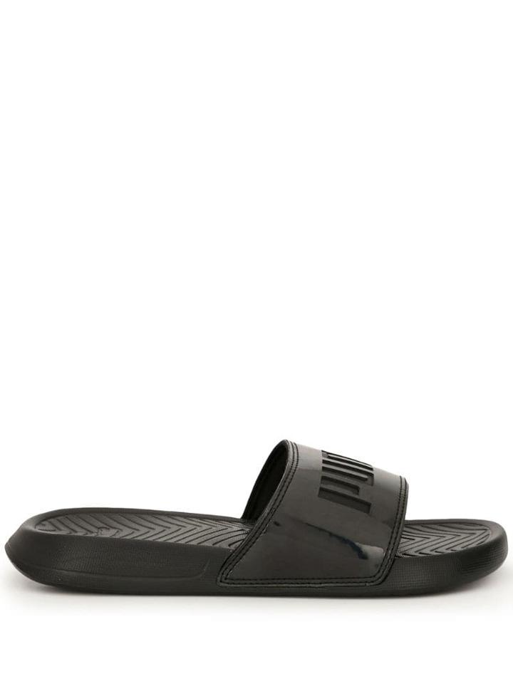 Puma Contrast Logo Slides - Black