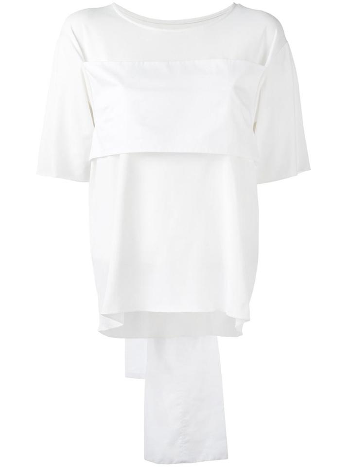 Mm6 Maison Margiela Layer Effect Panel T-shirt - White